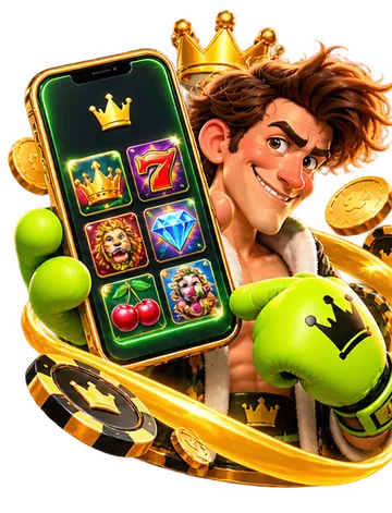 SlimKing champion holding a phone with slots